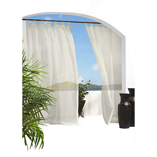 Commonwealth Outdoor Decor Escape Voile, Indoor Outdoor Décor Gazebo 2pk Curtains
