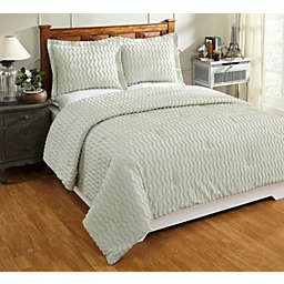 Better Trends Isabella Collection 100% Cotton Tufted Chenille 2 Piece Twin Comforter Set - Sage