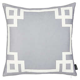 HomeRoots Light Grey and White Geometric Decorative Throw Pillow Cover - 18
