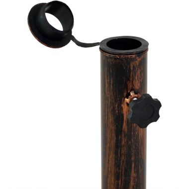 Sunnydaze Outdoor Heavy-Duty Cast Iron Celtic Knot Design Patio Yard Round Umbrella Base Stand - 17" - Bronze. View a larger version of this product image.