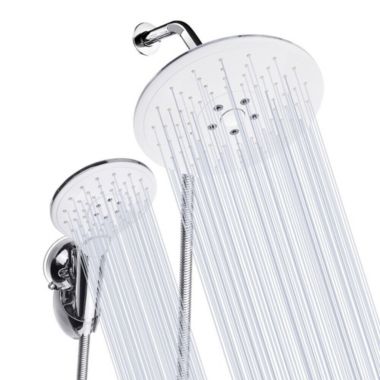 Stock Preferred Shower Faucet Set Round Dual Rainfall Shower Heads Combo. View a larger version of this product image.