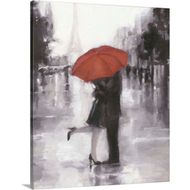 Great Big Canvas "Caught in the Rain" Romantic Paris Unwrapped Canvas Artwork. View a larger version of this product image.