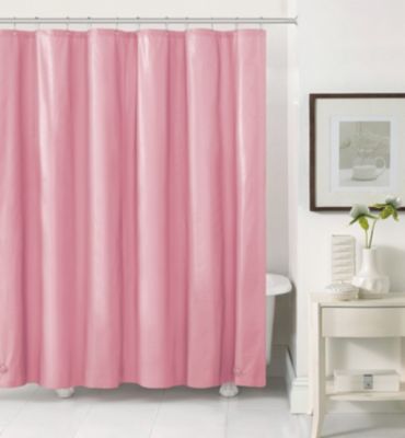 pink shower curtain