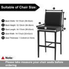 Alternate image 2 for PiccoCasa Stretch Bar Stool Covers, Waterproof Bar Stool Chair Covers Counter Height Chairs Covers for Short Back Chair, Coffee, 2 Pieces