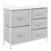 mDesign Wide Dresser Storage Tower Organizer Unit, 5 Drawers