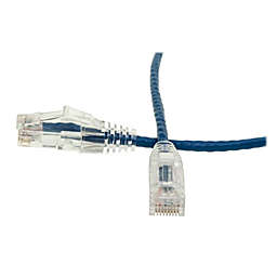 Cable Wholesale Slim Cat6 Ethernet Patch Cable, Snagless Boot, Blue - 2ft