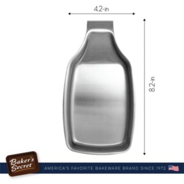 Baker's Secret Spoon Rest, Stainless Steel, Kitchen Essential Tool, Silver. View a larger version of this product image.