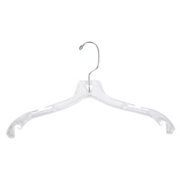 17-Inch Clear Plastic Dress Hangers (Case of 20)