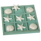 Alternate image 0 for Ganz Distressed Starfish and Sand Dollar Tic-Tac-Toe Board 9 x 9 Inch