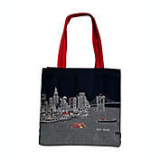 Beyond Cushions New York City Night Skyline Embroidered Cotton Canvas Tote Bag