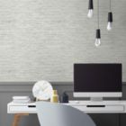 Alternate image 1 for Roommates Decor Modern Faux Grasscloth Peel & Stick Wallpaper - Gray