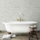 Alternate image 2 for Roommates Decor Modern Faux Grasscloth Peel & Stick Wallpaper - Gray