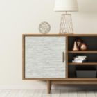 Alternate image 3 for Roommates Decor Modern Faux Grasscloth Peel & Stick Wallpaper - Gray