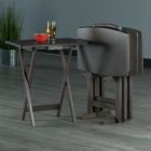 Alternate image 2 for Dorian 5-Pc Snack Table Set, Oyster Gray