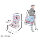 Alternate image 1 for Garden Elements Foldable Reclining Aluminum Beach Chairs With Cupholders and Carrying Strap, Multicolor, Pack of 2