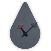 LeisureMod LeisureMod Manchester Modern Rain Drop Design Silent Non-Ticking Wall Clock MCLT14DGR