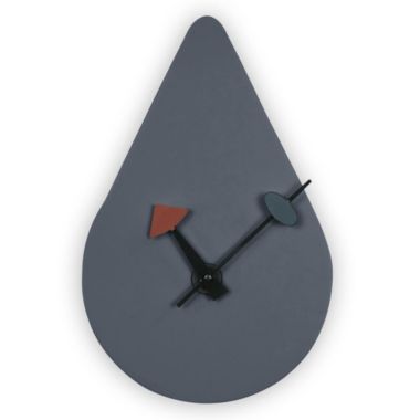 LeisureMod LeisureMod Manchester Modern Rain Drop Design Silent Non-Ticking Wall Clock MCLT14DGR. View a larger version of this product image.