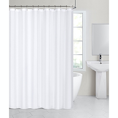 Hotel Collection Fabric Shower Curtain Liners With Reinforced Hook Holes - White. View a larger version of this product image.