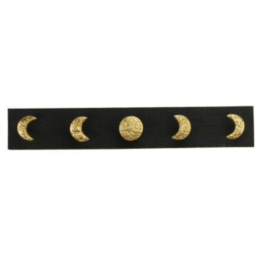 Cheungs Kalends Gold Decorative Wall Mounted Moon Phase Hook Coat Hanger - 5 Hooks. View a larger version of this product image.