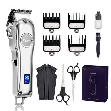 Rainbean RAINBEAN Men Hair Trimmer 3 in 1 IPX7 Waterproof Beard Trimmer Grooming Kit Cordless Hair Clipper for Women & Children LED Display USB Rechargeable. View a larger version of this product image.