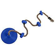 Stock Preferred Climbing Rope Swing with Disc Swing Seat Set Rope in Blue