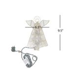 Alternate image 2 for Kurt Adler (# UL0340) Capiz Christmas Treetop Angel With Trumpet, Lighted, 10.5"