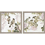 Great Art Now Woodland Birds by Isabelle Z 14-Inch x 14-Inch Framed Wall Art (Set of 2)