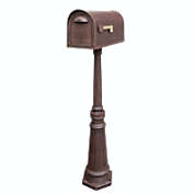 Special Lite Products Classic Curbside Mailbox with Tacoma Mailbox Post Unit - Copper