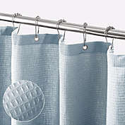 mDesign Waffle Weave Fabric Shower Curtain