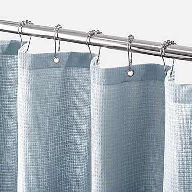 mDesign Waffle Weave Fabric Shower Curtain. View a larger version of this product image.