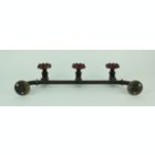 Alternate image 2 for VIP Home and Garden Triple Garden Faucet and Pipe Metal Wall Hook Rack