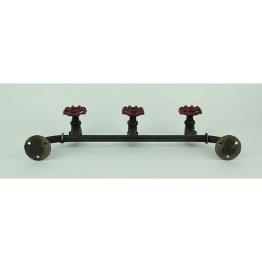 VIP Home and Garden Triple Garden Faucet and Pipe Metal Wall Hook Rack. View a larger version of this product image.
