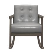 Lexicon Faux leather Fabric Upholstered Living Room Rocking Chair - Gray