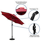 Alternate image 2 for Emma + Oliver Bundled Set - Red 9 FT Round Umbrella & Universal Black Cement Waterproof Base