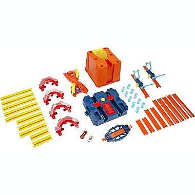 Hot Wheels Track Builder Unlimited Power Boost Box Compatible id Four Plus Builds 20 feet of Track Gift idea for Kids. View a larger version of this product image.