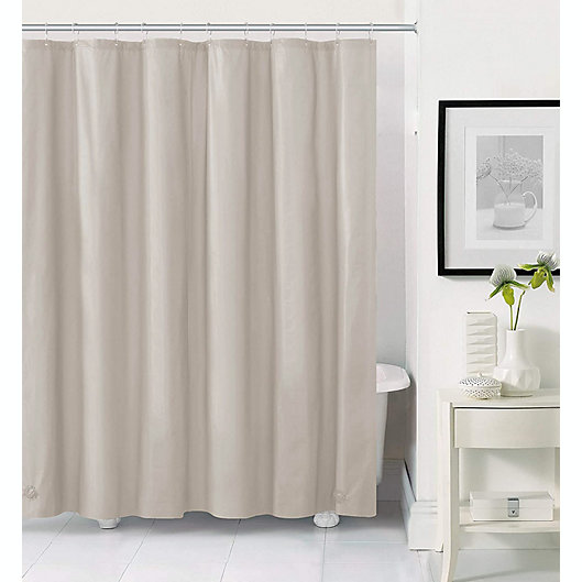 Peva Taupe Linen Shower Curtain Liner, Eco Friendly Shower Curtain Liner