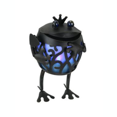 Things2Die4 Metal Frog LED Solar Garden Statue Accent Light Patio Decor Sculpture Yard Art. View a larger version of this product image.
