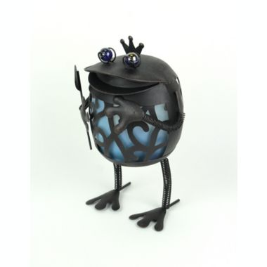 Things2Die4 Metal Frog LED Solar Garden Statue Accent Light Patio Decor Sculpture Yard Art. View a larger version of this product image.