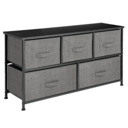 mDesign Wide Dresser Storage Tower with 5 Drawers