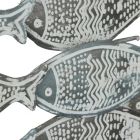 Alternate image 2 for Things2Die4 30 Inch Blue and White Metal School of Fish Coastal Wall Sculpture Nautical Decor Beach Decoration