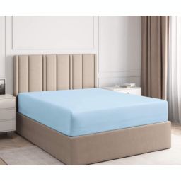 CGK Unlimited Deep Pocket 14 - 16 Inch Microfiber Fitted Sheet - California King - Light Blue