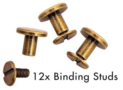 Studio Light SL Binding Studs Old Gold Planner Essentials 9x9x7mm 12 PC nr02