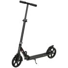 Alternate image 1 for Soozier Folding Kick Scooter for 12 Years and Up for Adults and Teens, Push Scooter with 3-Level Height Adjustable Handlebar, Big Wheels and Rear Wheel Brake, Black