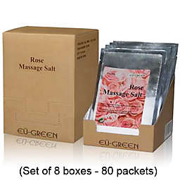 Royal Massage Natural Sea Salt Mineral Massage Scrubbing Salts Case (80g packets x 80) - Rose