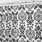 mDesign LONG Damask Print - Easy Care Fabric Shower Curtain - 72" x 84"