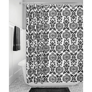 mDesign LONG Damask Print - Easy Care Fabric Shower Curtain - 72" x 84". View a larger version of this product image.
