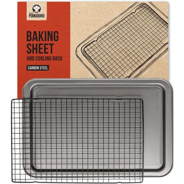Chef Pomodoro Non-Stick Baking Sheet and Cooling Rack Set. View a larger version of this product image.