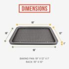Alternate image 1 for Chef Pomodoro Non-Stick Baking Sheet and Cooling Rack Set