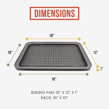 Chef Pomodoro Non-Stick Baking Sheet and Cooling Rack Set. View a larger version of this product image.