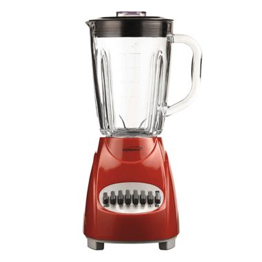 Brentwood 12 Speed Blender with Glass Jar in Red. View a larger version of this product image.